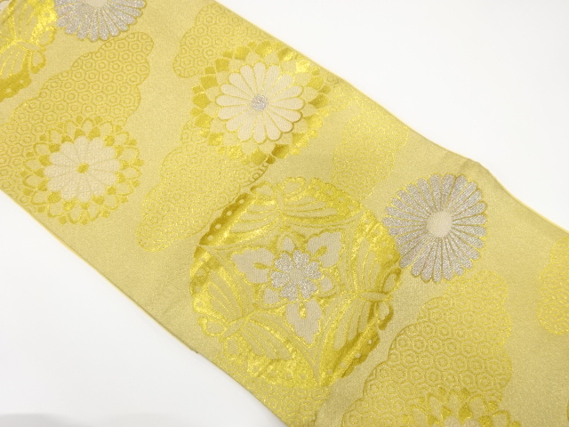 アンティーク　雲に華紋織り出し袋帯（材料）